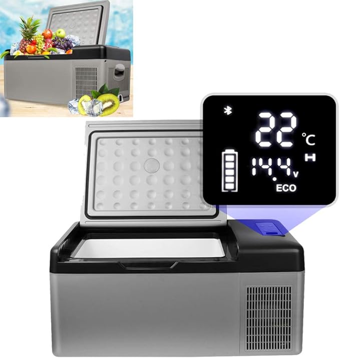 vinmax Portable Refrigerator Freezer 12V 24V for Cars Trucks Drivers DC Mini Fridge