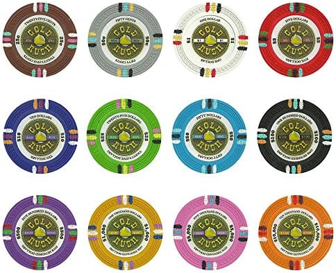 Claysmith Gaming Gold Rush Poker Chip Heavyweight 13.5-gram Clay Composite – Pack of 50