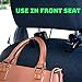 Car Headrest Hooks - Premium Car Seat Hangers Holders for Purse Bag with Locker - Set of 2