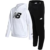 New Balance Boys Sweatpants Set - 2 Piece Fleece Pullover Hooded Boys Sweatshirt and Joggers Youth Kids Activewear (8-20)