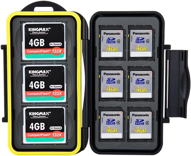 JJC MC Series Water Resistant Card Carrying Case for 6 SD, 3 CF Cards