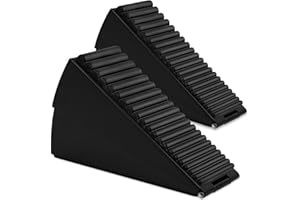 Actvty Large Door Stopper, 2 PCS Heavy Duty Door Stop Wedge Tall Door Stoppers for Bottom of Door, 3 Inch High Strongest Door Stop Stainless Steel Spring-Loaded Door Wedge Suits Any Heavy Door