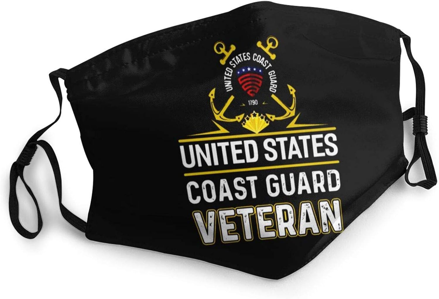 Cloth Mask United States Coast Guard Veteran Adjustable Face Mask for
