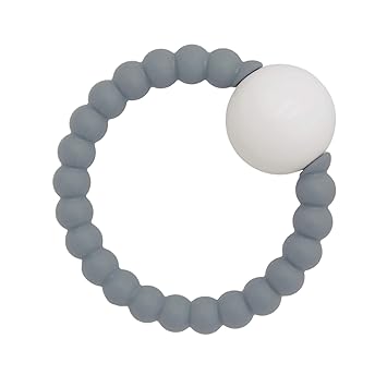 silicone rattle with removable ball