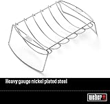 Weber Premium Rib Holder Roaster Basket 2-in-1 BBQ Grill Stainless Steel Silver view 4