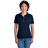 Jerzees Womens Women's Short Sleeve Polo Shirts, Cotton Blend, Moisture Wicking, Sizes S-2xl