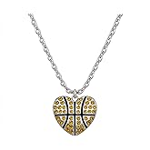 Sportybella Basketball Necklace, Basketball Jewelry, Basketball Rhinestone Charm Necklace, Gift for Female Basketball Players