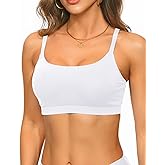 Women Sports Bra Swimsuit Top - Swim Bra Bikini Top Only 2026 Scoop Neck Bathing Suit