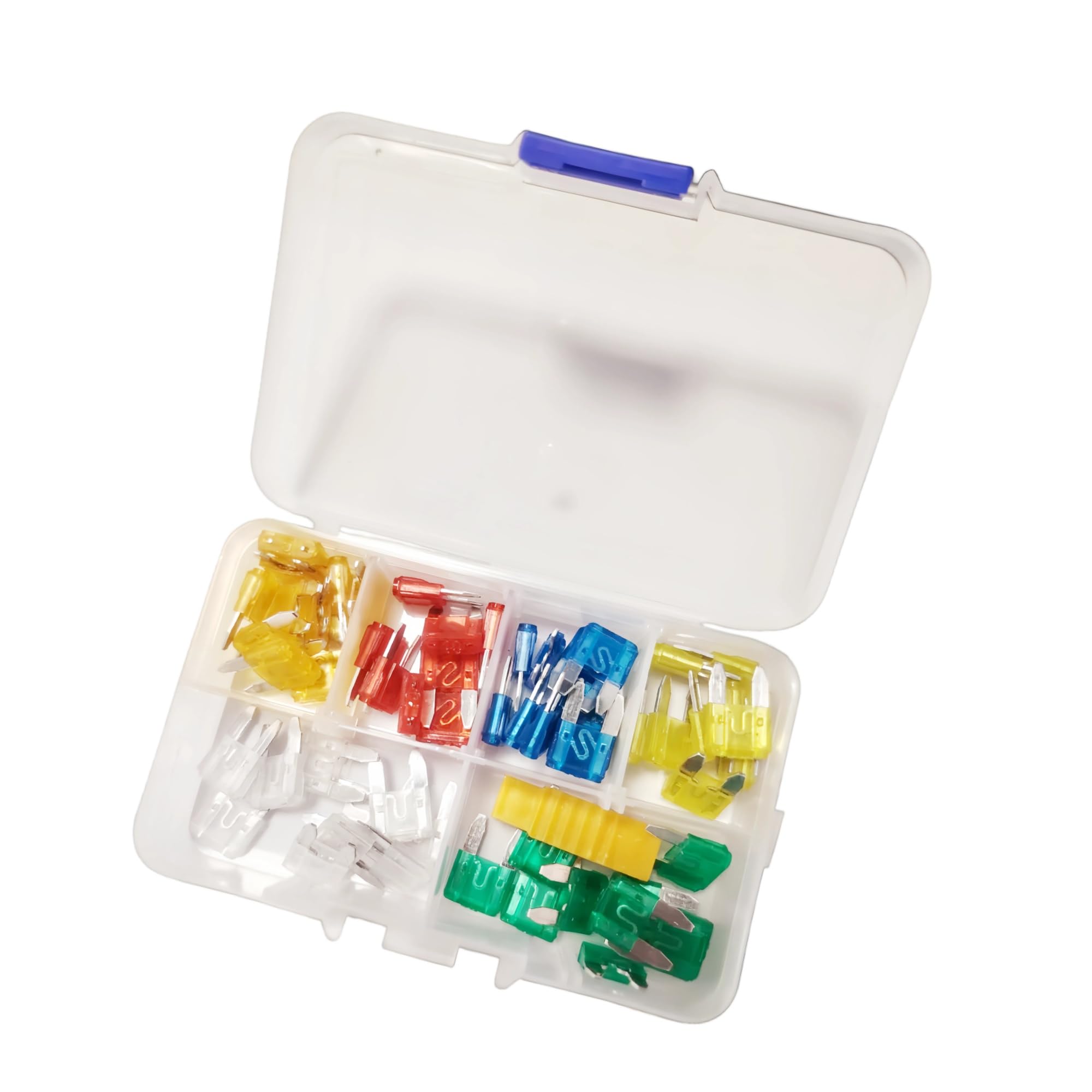 60pcs Standard Car Fuses Assortment Blade Fuse for Auto Car Truck 5A/10A/15A/20A/25A/30A with Storage Case With Fuse Clip (60pcs Mini Car Fuses)