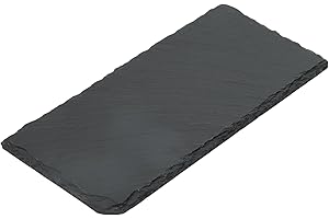 CAPASTEC Reptiles Slate Rocks, Basking Surface Reptile Basking Platform, Enhances Climbing Activity, 9.84"x4.72", Black Gray