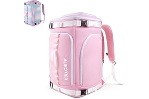 AUROTIER 60L Ski Boot Bag Backpack with Helmet Compartment, Waterproof Ski Backpack for Gloves, Goggles, Skis Gear