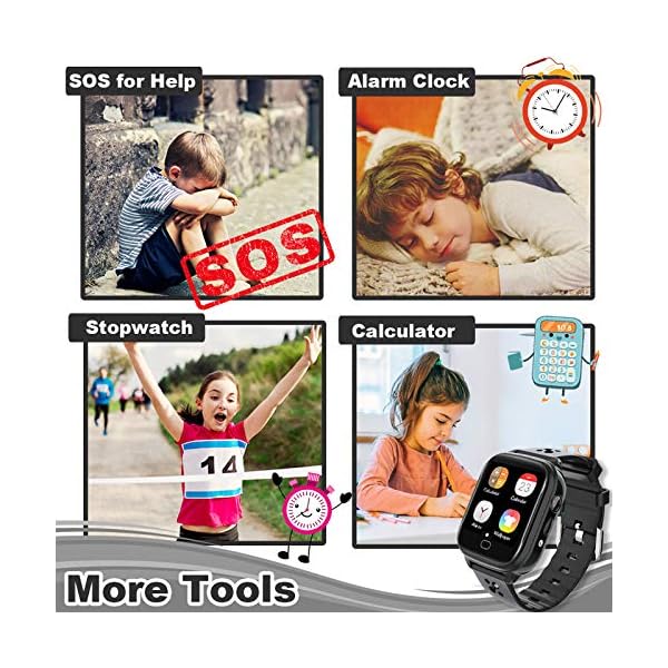 Kids Smart Watch Phone - IP67 Waterproof Smartwatch Boys Girls with Touch Screen 5 Games Camera Alarm SOS Call - Phone…