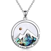 AOBOCO Mustard Seed Faith Necklace, Sterling Silver Your Faith Can Move Mountain Jewelry Gift, Christian Necklace for Women