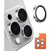 TORRAS for iPhone 16 Pro Max/16 Pro Camera Lens Protector,Natural Titanium | 3-Year Ultimate Durability,Military-Grade,9H+ Anti-Scratch, Anti-Reflection,1:1 Invisible Fit, Aerospace Glass,Metal Frame
