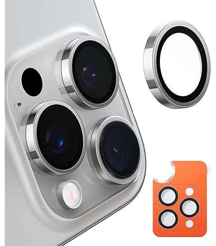 Imos IPhone 16 Pro Camera Lens Protector - 9H Sapphire Glass, Desert Titanium