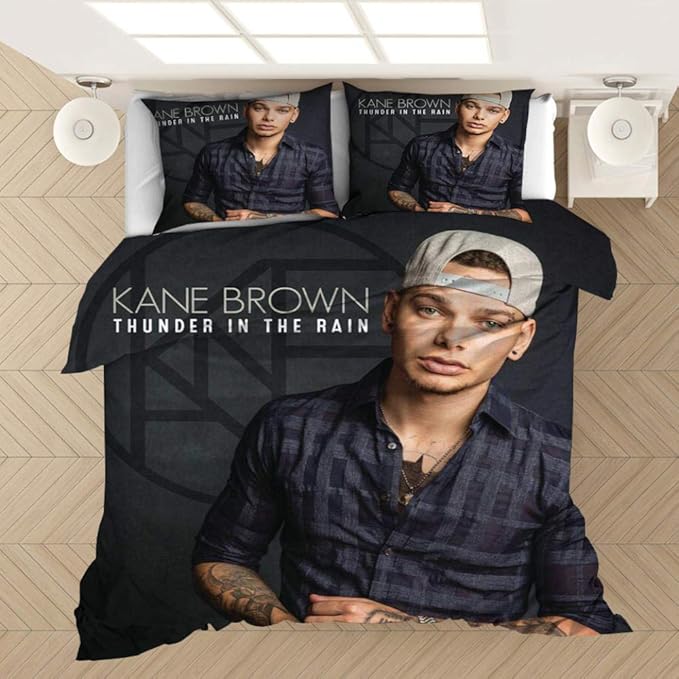 Kane Brown 3D print patroon dekbedovertrek kussensloop, enkel dubbel