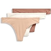 Jockey Women's Underwear Organic Cotton Stretch Logo Thong - 3 Pack
