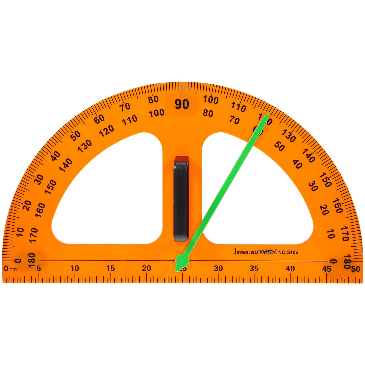 Magnetic Protractor Math Measuring Tool: Blackboard Protractor with Detachable Handle Teaching Measurement Tool for School Supply