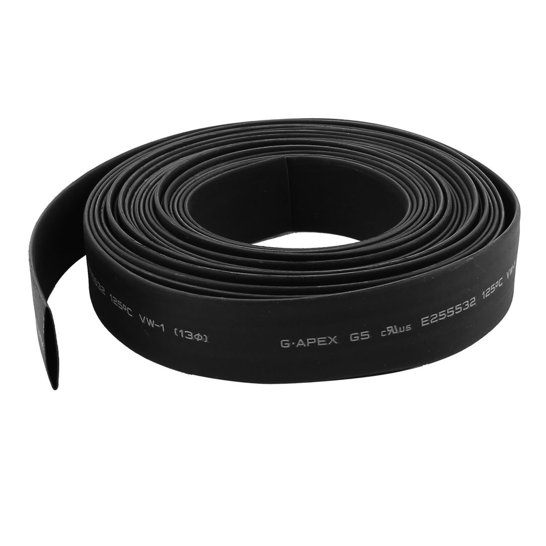 Sourcingmap Heat Shrink Tubing 13mm Dia 2:1 Rate Heat Shrink Tube Wire Wrap 5m Black