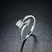 Arrow Rings 925 Sterling Silver for Women Zircon Cuff Adjustable Jewelry