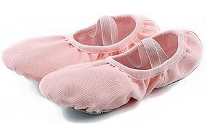 Rosefinch Ballet Shoes for Girls Split Sole Ballet Slippers for Women Canvas Ballet Dancing Shoes for Kids Adults