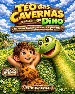 Livro Téo das Cavernas e seu Amigo Dino: Uma aventura de amizade, descobertas e aprendizado