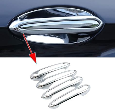 Amazon ドアハンドルカバー 17 19 Bmw 5 シリーズ G30 Abs製 シルバー塗装済み ドアガード 保護 傷防止 4枚 室外ドアハンドル 車 バイク