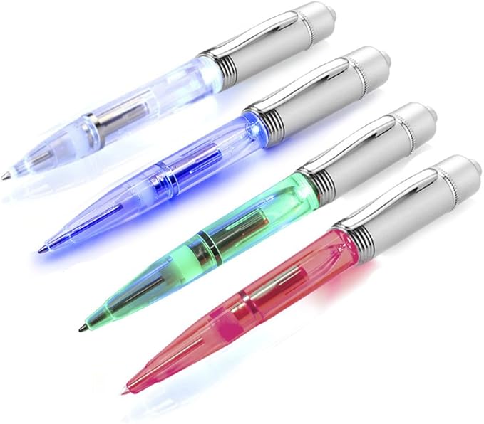 Glovion LED Pen Light, LED light Writing Pens Powered Black Ink