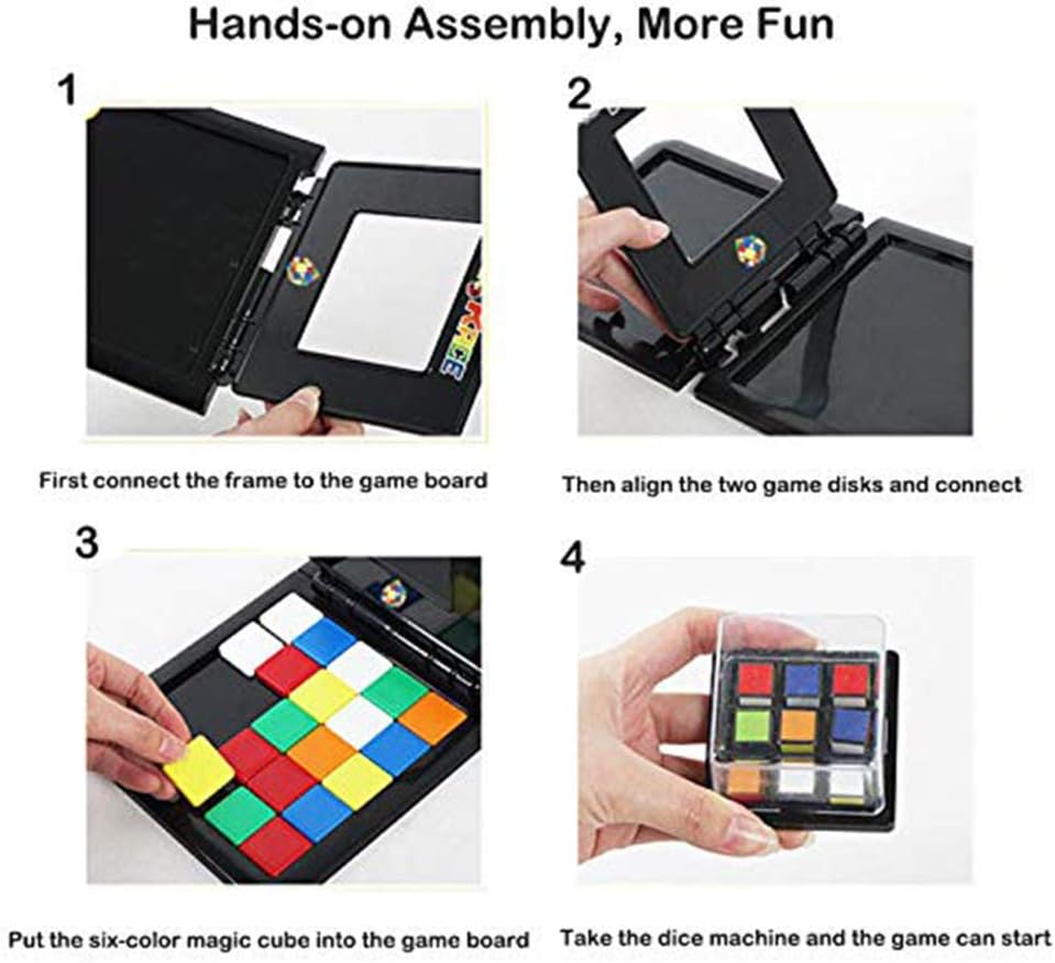 EACHHAHA Race Magic Block Board Game - Genius Square Sequence Puzzles for Boys and Girls 5+, Multicoloured - Image 5