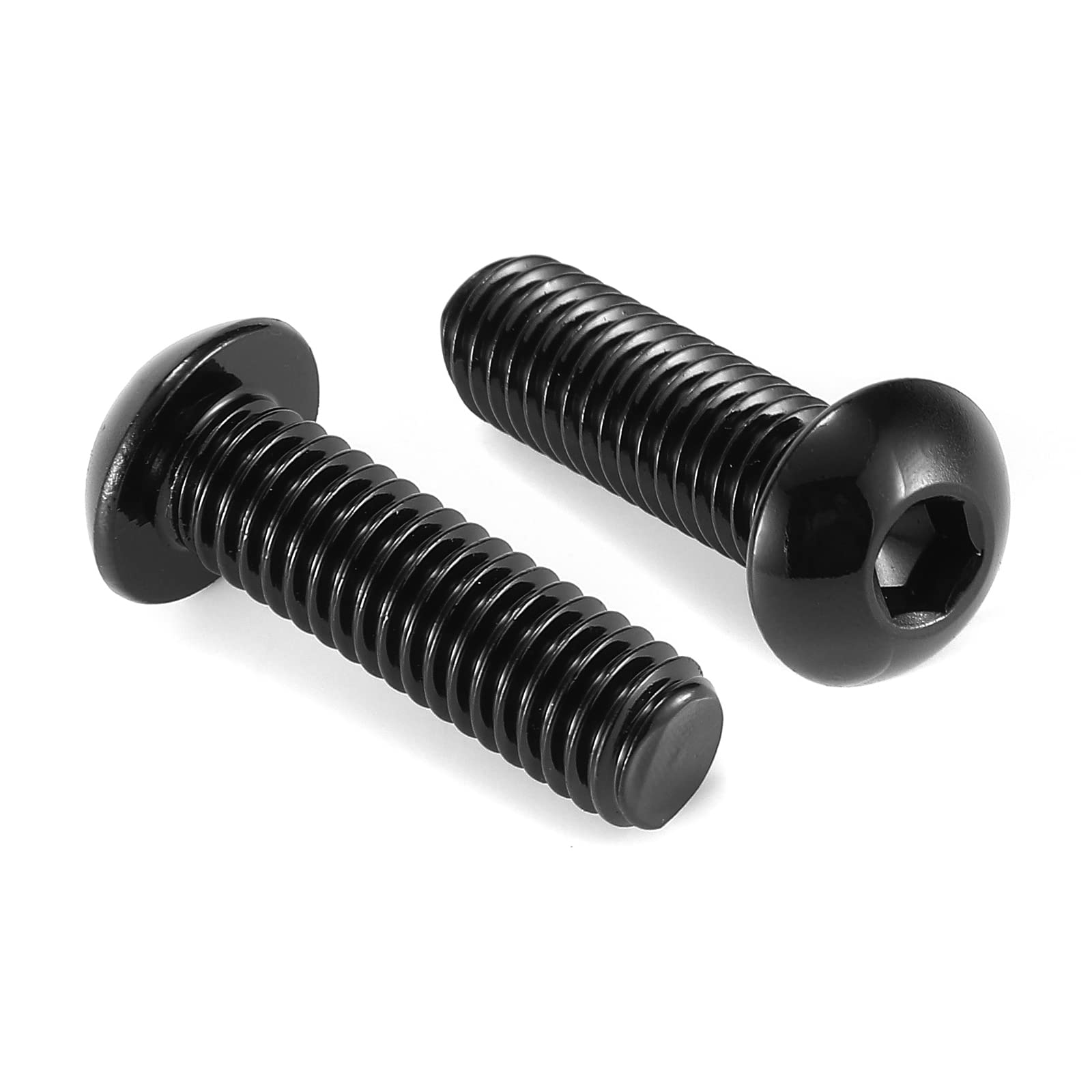 Photo 1 of 1/4-20 x 7/8" Button Head Socket Cap Bolts Screws, 20Pcs 304 Stainless Steel 18-8, Allen Hex Drive, Black Oxide by SG TZH(with Hex Spanner)