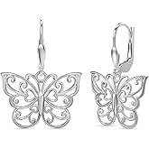 Charmsy 925 Sterling Silver Butterfly Earrings & Bracelets for Women | Butterfly Jewelry Gifts for Wife Mom Daughter