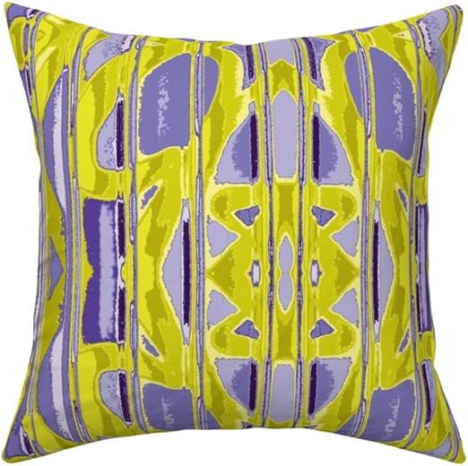 Amazon Com Roostery Throw Pillow Purple Violet Lavender Yellow