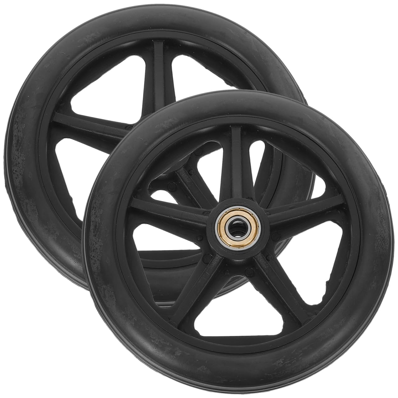 DOITOOL Wheelchair Front Wheel Replacement 6 Inch Rubber Caster with Non-Skid Tread for Smooth Mobility and Easy Installation 2 Pack Wheelchair Accessories