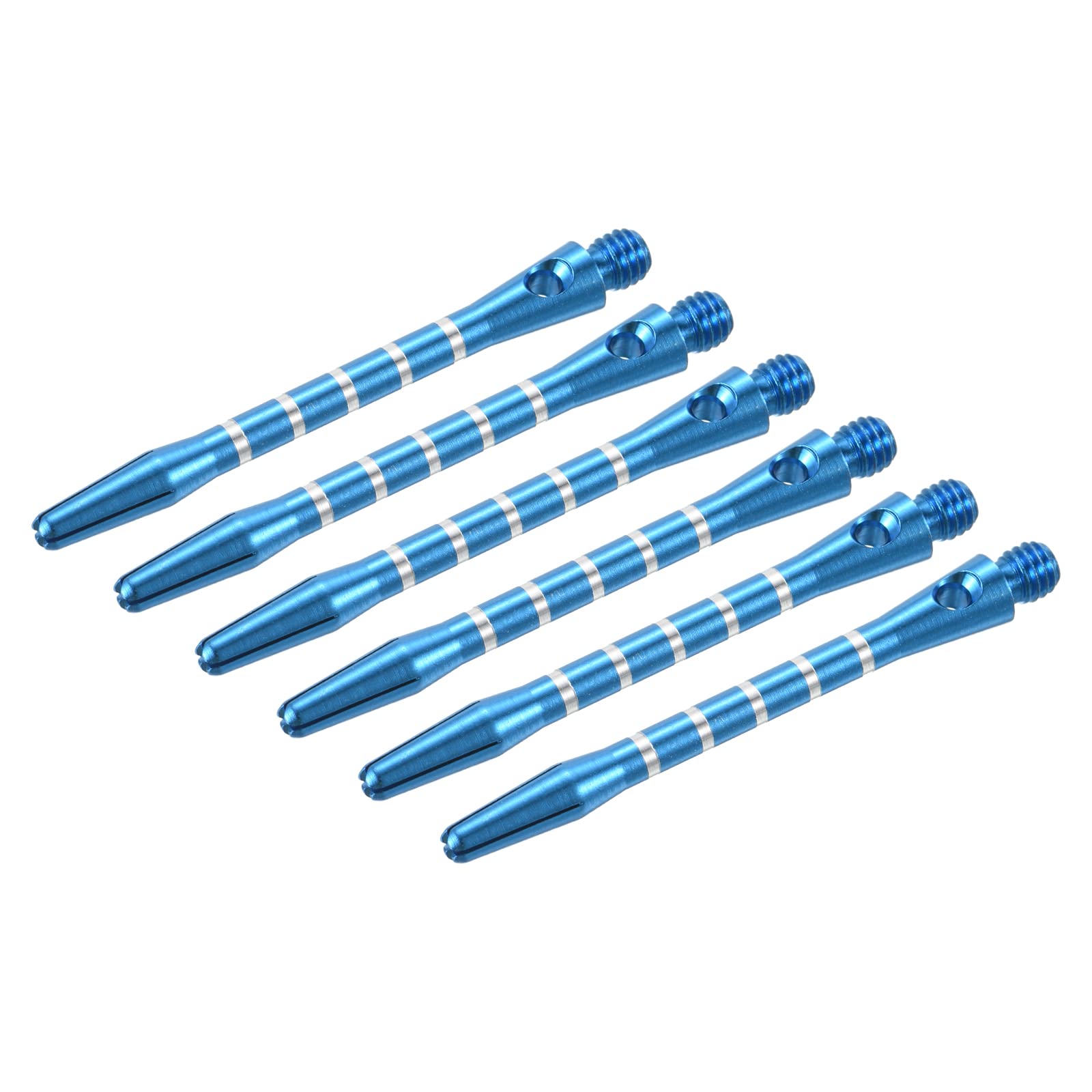PATIKIL 48mm Dart Shafts, Medium 2BA Thread Aluminum Dart Stems Dart Accessories for Steel Tip - 6 Pack (Blue)