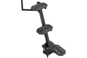 Jyoelron Boat Trailer Steps with Handrail, EVA Anti-Slip Mat, 450Lbs Capacity, Recommended for Bow Heights up to 43", 3 Mount