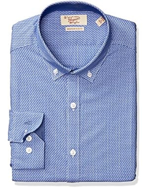 Men's Slim Fit Mosaic Dobby Dress Shirt