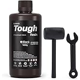ELEGOO Tough Resin for 3D Printing, 3D Printer Resin with High Toughness, High Elasticity, Stable Performance, 405nm UV-Curing 3D Resin for LCD/DLP/MSLA 3D Printer, Black 1000g