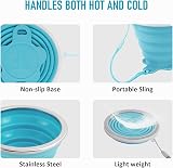 ddLUCK Silicone Foldable Cup 4 Pack 260ml BPA Free Collapsible Mugs view 3