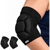 King Mills Plus Size Volleyball Elbow Pads for Women, Anti-Collision Sponge | Women &amp; Men, 1-Pair, Black, Martial Arts Elbow Pads for Fitness, Basketball, Tennis, Workouts &amp; Other Sports