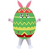 DeHasion Cute Easter Inflatable Bunny Costume Egg Blow-up Costume for Adults/Easter Day Parade/Party