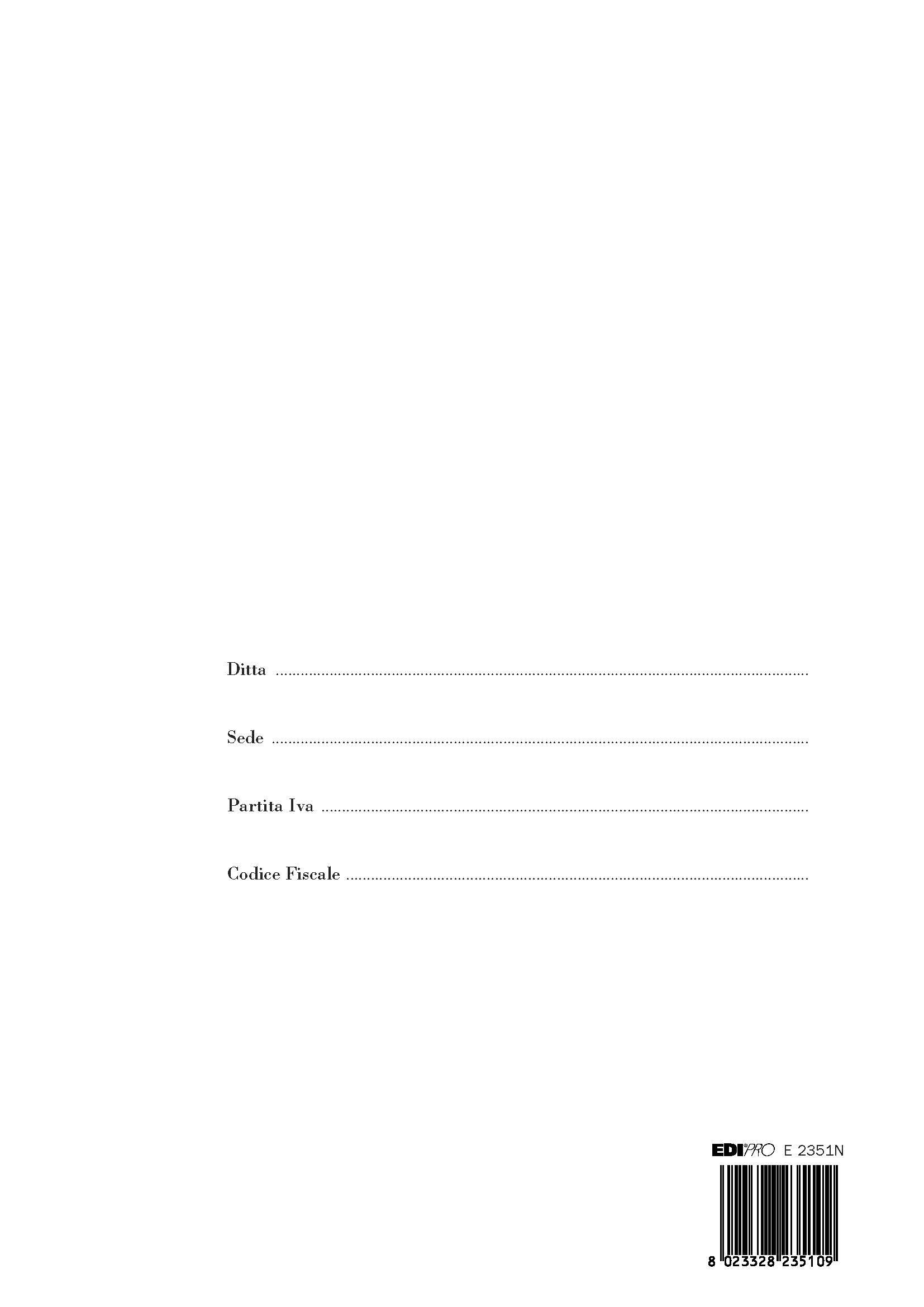 EDIPRO - E2351N - Mobile Sheets for Lined Social Books 100 Sheets Numbered (1-200) f.to 31x24,5