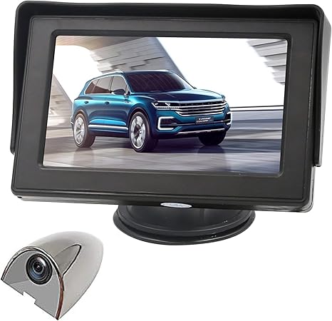 Amazon Obest 4 3 インチlcdモニター バックカメラセット サイド死角確認 駐車支援システム 超小型とハイビジョン 正鏡像切り替え可能 取り付け簡単 延長線付き シガーソケット給電 Ip68防水 12v 各車型通用 オンダッシュモニター 車 バイク