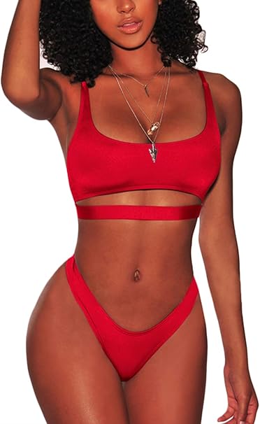 scoop neck bikini set