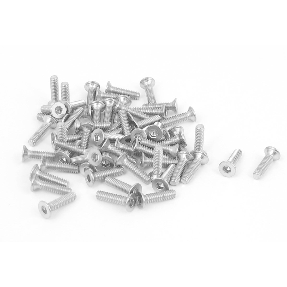Sourcingmap M2 x 8mm Hex Socket Countersunk Flat Head Screw Bolts 50pcs