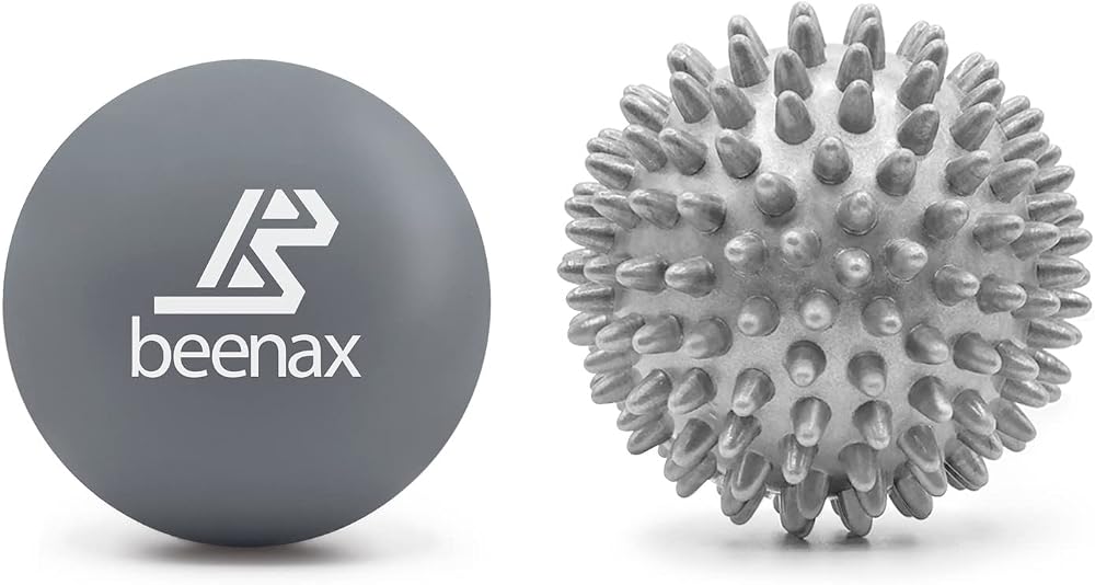 Beenax Lacrosse & Hard Spiky Massage Ball Set for Trigger Point Relief