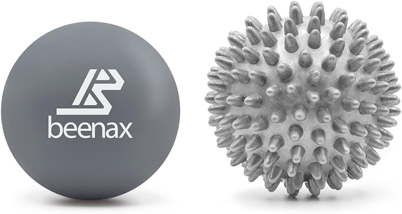 Beenax Lacrosse & Hard Spiky Massage Ball Set for Trigger Point Relief