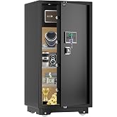 TIGERKING Large Safe for Home 11.5 Cu Ft, Family Security Safe | 180 lb Solid Build, Heavy-Duty Steel, Drill-Resistant Door, Valuables Storage, Bedroom &amp; Home Office