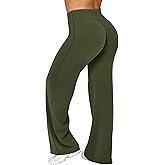 Ieumaz Women Straight Leggings Bottoms High Waist Gym Workout Leggings Stretch Casual Wide Leg Yoga Pants