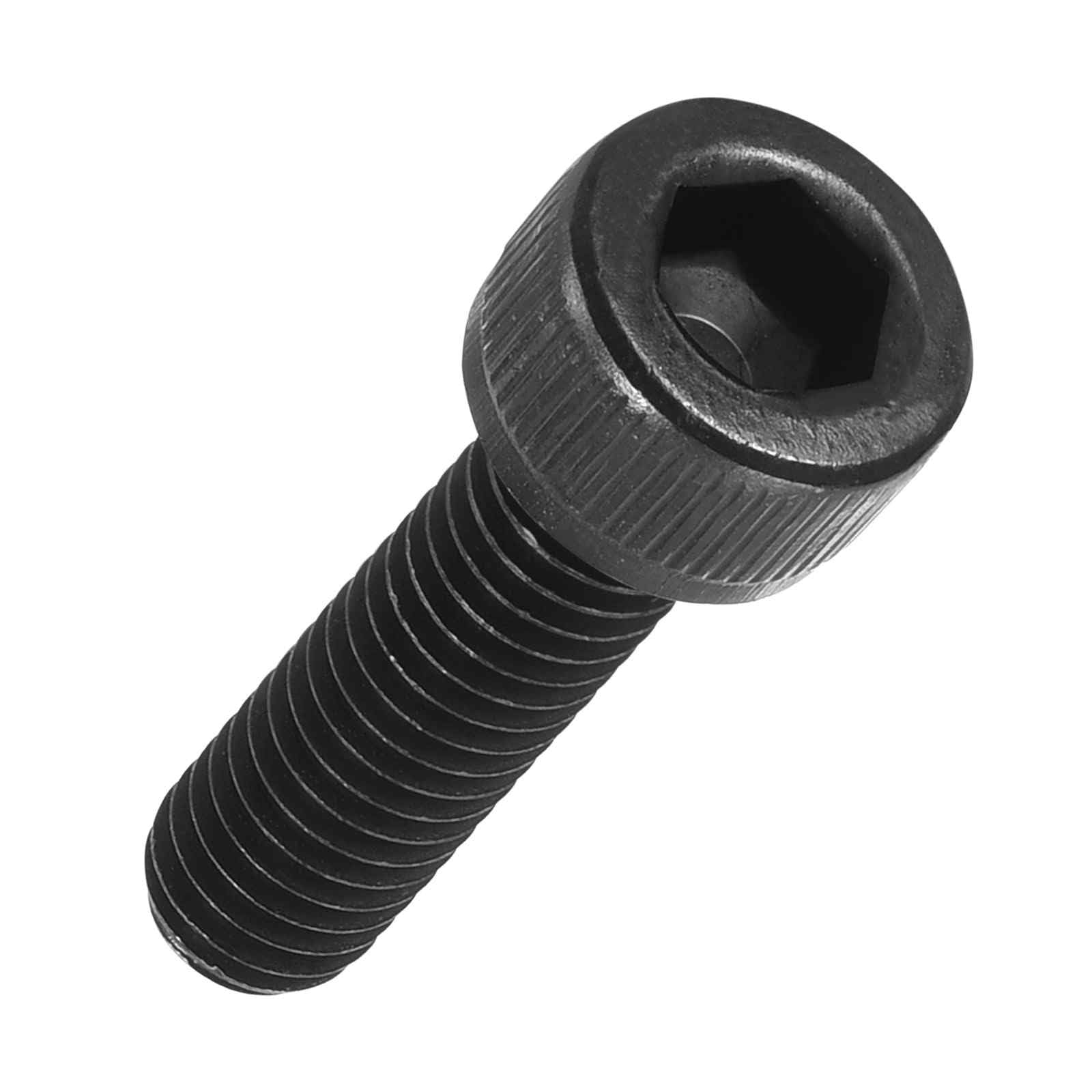 Kozelo 50pcs Socket Head Cap Screws - [M6-1 x 22mm] Alloy Steel Black Oxide Grade 12.9 Internal Hex Screw Full Thread for Industrial & Machinery Use, Black