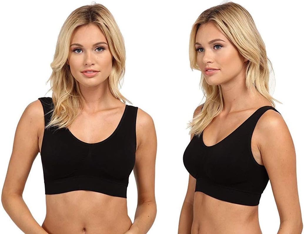 Marielle 4 Pack Seamless Bras for Women, Double Lined Material Wire Free Sports Bras, Bralettes Comfort Bra S-5XL